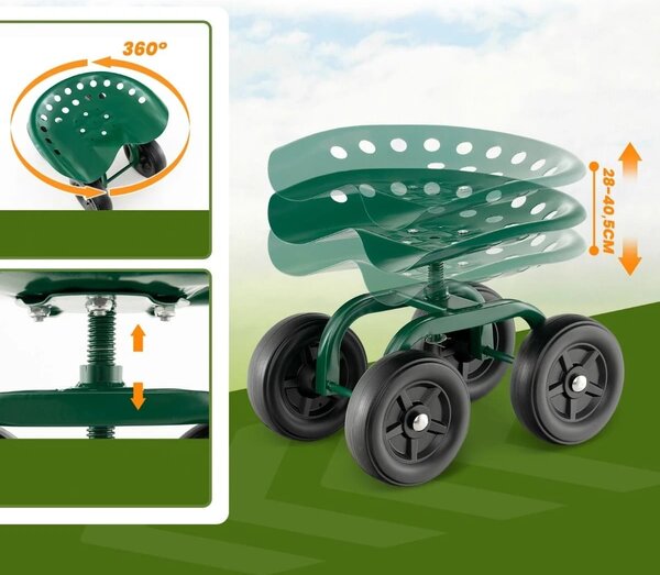 Obrotowy taboret ogrodowy 360°