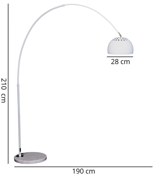 LAMPA STOJĄCA PODŁOGOWA BIAŁA AZURRO B1