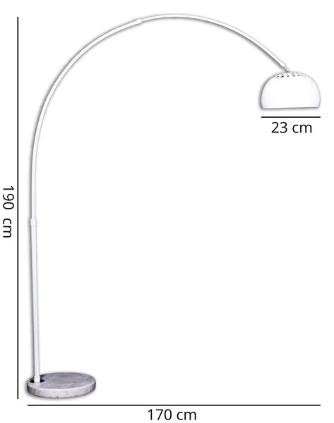 LAMPA STOJĄCA PODŁOGOWA BIAŁA AZURRO C1