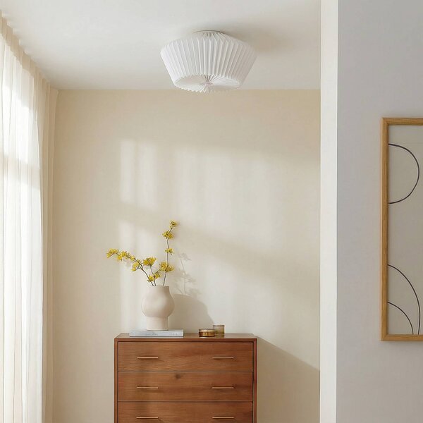 Lampa sufitowa Magali Lindby, możliwość ściemniania, biały / opal, salon / jadalnia, papier / lunolit / lunopal