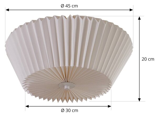 Lampa sufitowa Magali Lindby, możliwość ściemniania, biały / opal, salon / jadalnia, papier / lunolit / lunopal