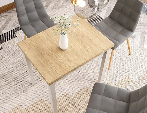 Stół jadalniany rozkładany FLIP 80(160)X80 cm, dąb Cremona Torro/kaszmir
