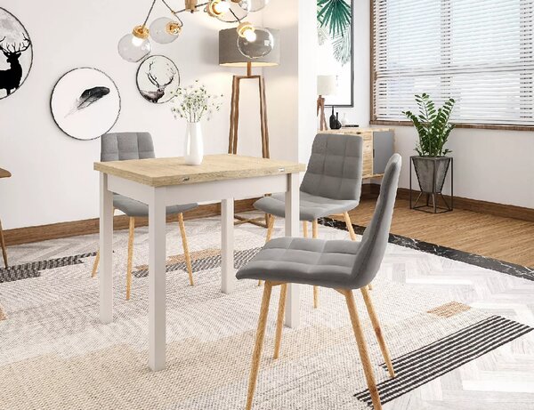 Stół jadalniany rozkładany FLIP 80(160)X80 cm, dąb Cremona Torro/kaszmir