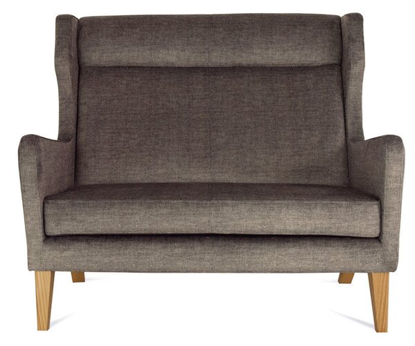 Brązowa, welurowa sofa od ręki MHT 217 : Kolor - Brązowy, Kolor nóg - Natura