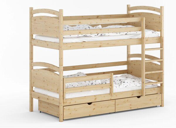 Łóżko piętrowe 2-os. MONIKA - W Pełni Zabudowane Płytami Drewnianymi. Zgodne z EN747 - wytrzymałość 150 kg na poziom!