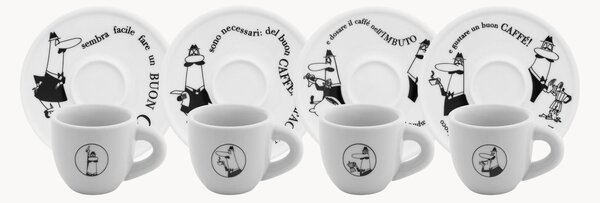 Komplet filiżanek do kawy z porcelany Carosello, 8 elem