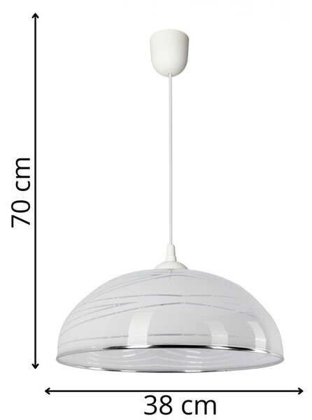 Biała kuchenna lampa wisząca - S735-Ankona