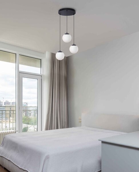Lampa wisząca nad stół ze szklanymi kloszami - S761 K4-S04