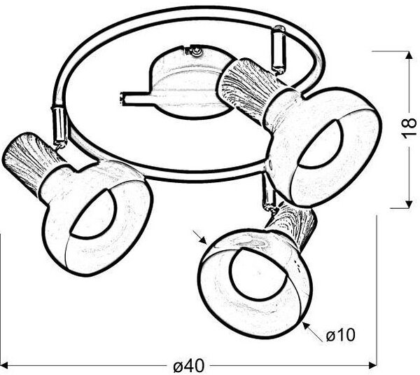Biała lampa sufitowa spirala - 3X K098 M9-P22