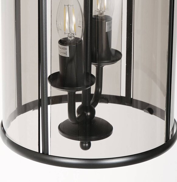 Steinhauer Lampa wisząca Pimpernel, możliwość ściemniania, czarny, przedpokój, metal, antyczny