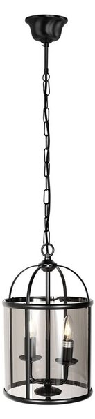 Steinhauer Lampa wisząca Pimpernel, możliwość ściemniania, czarny, przedpokój, metal, antyczny