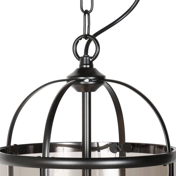 Steinhauer Lampa wisząca Pimpernel, możliwość ściemniania, czarny, przedpokój, metal, antyczny