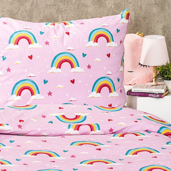4Home Dziecięca pościel bawełniana Rainbow, 140 x 200 cm, 70 x 90 cm
