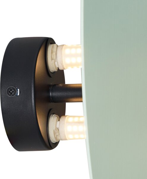 Designerski kinkiet zielony organiczny 32 cm 2-źródła światła - Pulley