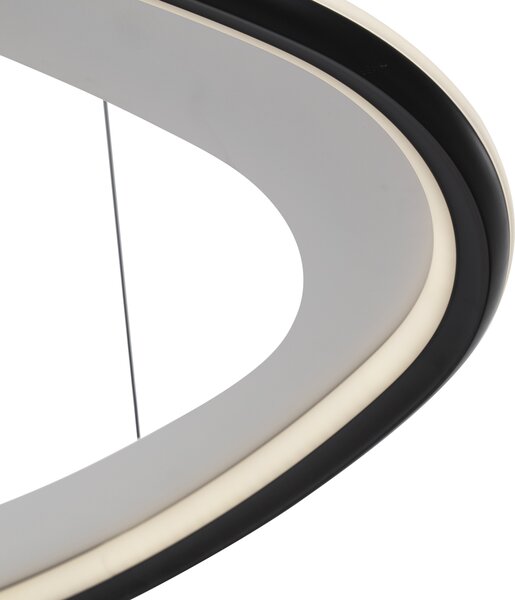 Designerska lampa wisząca czarna z 3-stopniową regulacją ściemniania - Organico