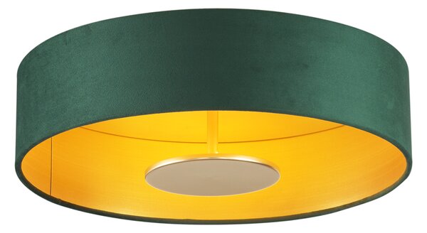 Nowoczesna lampa sufitowa zielony aksamit z LED z 3-stopniową regulacją ściemniania - Bredow