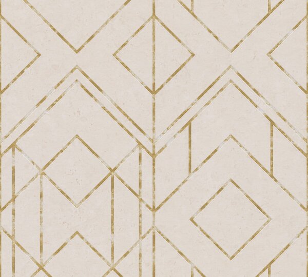 Tapeta beżowo-złota geometric MHT0-119