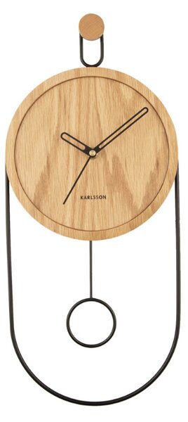Zegar drewniany ścienny z wahadłem Karlsson MHD0-08-49