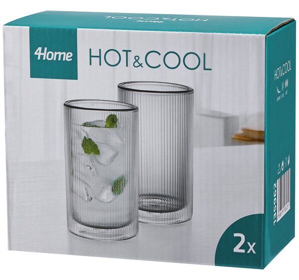 4Home Szklanka termiczne Haze Hot&Cool 400 ml, 2 szt