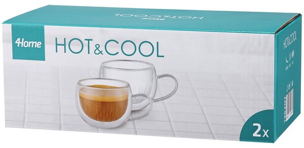 4Home Szklanka termiczna do cappuccino Hot&Cool 270 ml, 2 szt