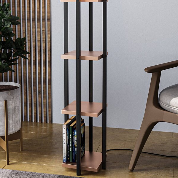 Lampa stojąca Shelf Opviq, czarny, salon / jadalnia, metal, nowoczesny