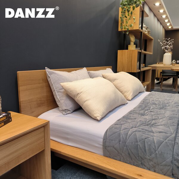 Łóżko z litego drewna Nova Slim Buk 160x200 cm Danzz
