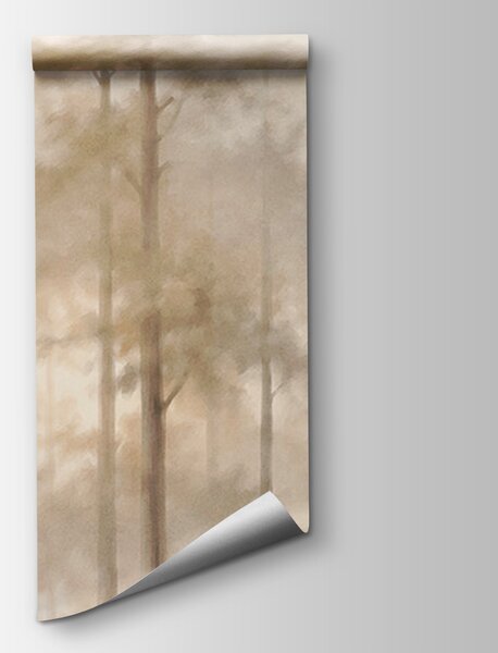 Fototapeta Zamglony las z drzewami, Fototapety Las, Popularne Fototapety, t01056 - Tapeko.pl