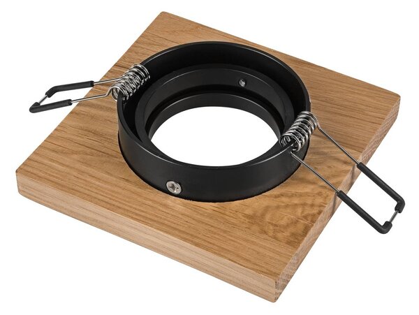 Lampa sufitowa wpuszczana Tobby, 10 x cm, drewno dębowe, GU10 Tobby Lamkur, możliwość ściemniania, jasne drewno, salon / jadalnia, drewno, skandynawski