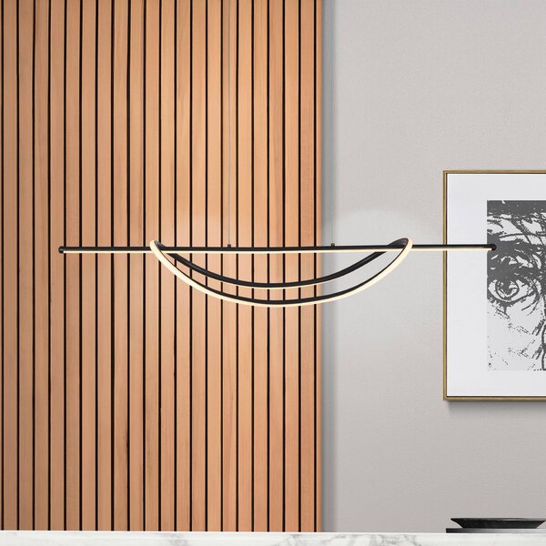 Lampa wisząca Ambar Milagro Lighting, czarny, salon / jadalnia, metal, nowoczesny