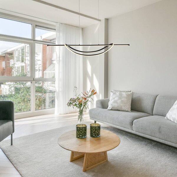 Lampa wisząca Ambar Milagro Lighting, czarny, salon / jadalnia, metal, nowoczesny