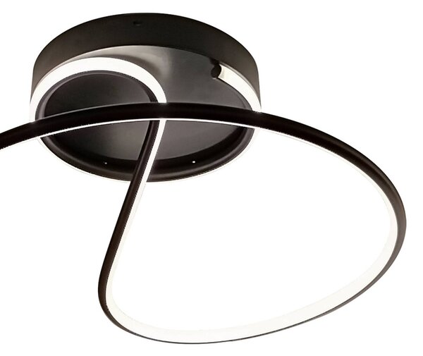 Lampa sufitowa LED Delta Milagro Lighting, czarny, salon / jadalnia, metal, nowoczesny