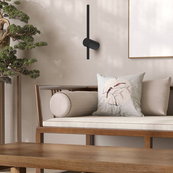 Kinkiet LED Swing Milagro Lighting, czarny, salon / jadalnia, metal, nowoczesny