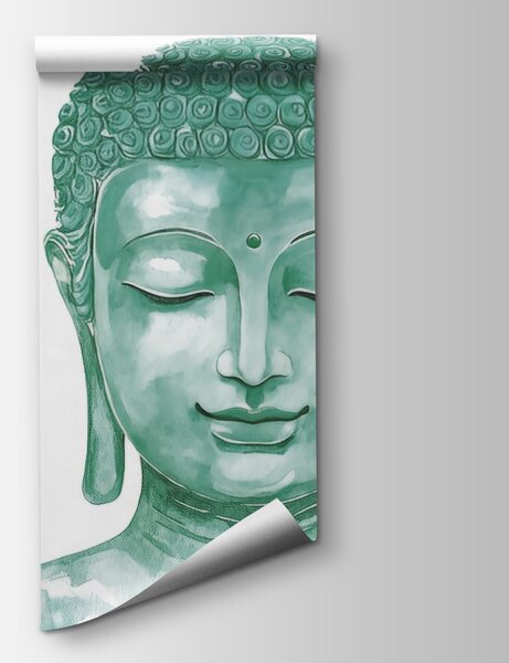 Fototapeta Obraz przedstawiający Buddę w otoczeniu kwiatów, Fototapety Kwiaty, Popularne Fototapety, w04005v3 - Tapeko.pl