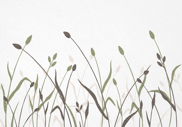 Fototapeta Łagodne odcienie zieleni i ziemiste barwy łączą się ze sobą, Fototapety Liście, Popularne Fototapety, t01054 - Tapeko.pl
