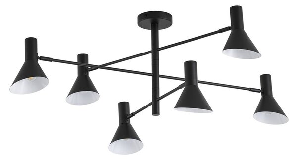 Lampy sufitowe NOLA, Milia, ściemnialny, czarny, salon, metal