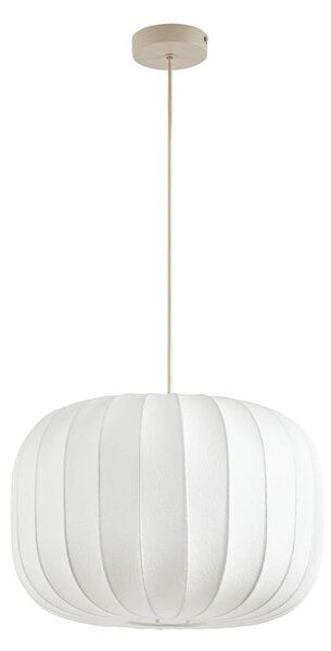 Lampa Wisząca Lucande, Bridget, ściemnialny, biały, salon, tkanina | tekstylia, skandynawski
