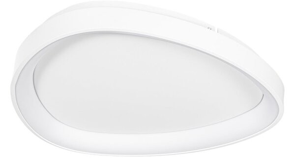 Lampy sufitowe Lindby, Triangulo, ściemnialny, biały, salon, tworzywo sztuczne, nowoczesny