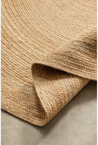 Okrągły dywan z juty dwustronny w naturalnym kolorze ø 140 cm Braided – Hanse Home
