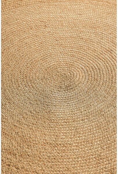 Okrągły dywan z juty dwustronny w naturalnym kolorze ø 140 cm Braided – Hanse Home