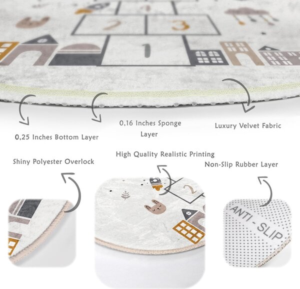 Kremowy dywan dziecięcy ø 100 cm Comfort – Mila Home