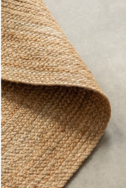 Okrągły dywan z juty dwustronny w naturalnym kolorze ø 140 cm Braided – Hanse Home
