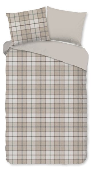 Jasnobrązowa flanelowa pościel dwuosobowa 200x220 cm Bernardus – Good Morning
