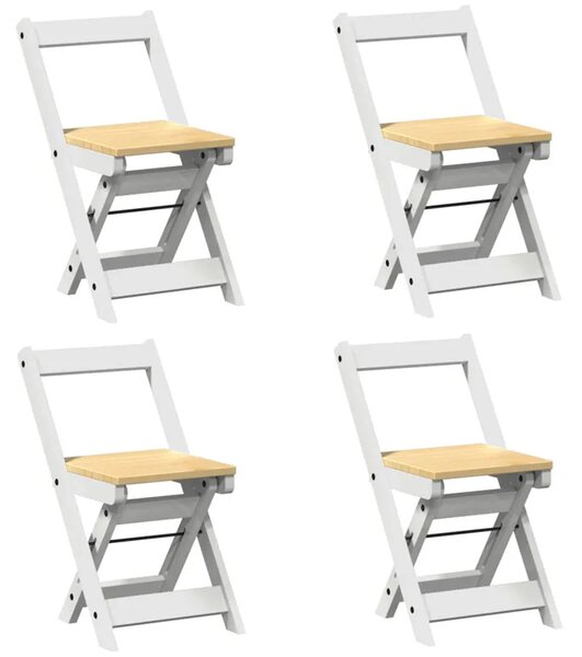 Biały komplet składanych krzeseł minimalistycznych D0-S36