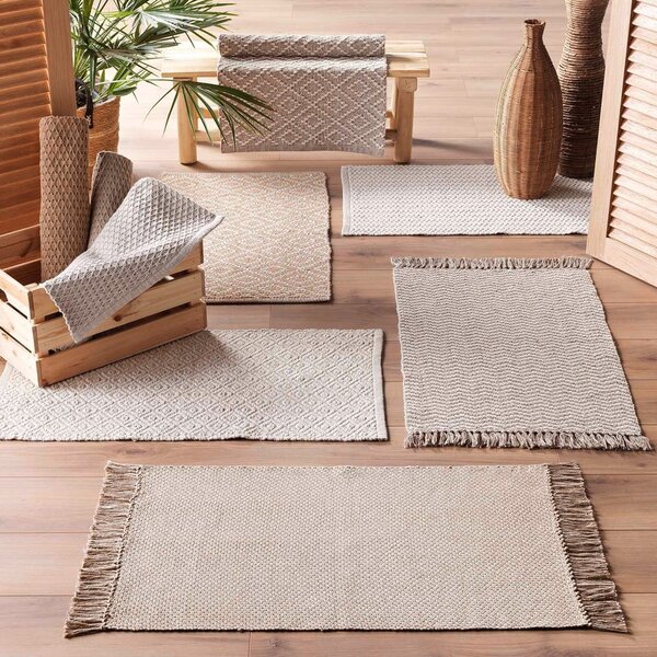 Jasnobrązowy dywan odpowiedni do prania 50x80 cm Alivia – douceur d'intérieur