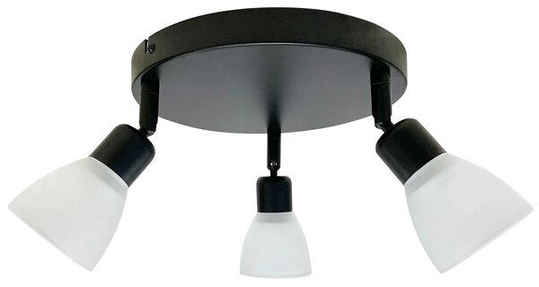 Loftowa lampa sufitowa na dysku czarny + biały - x Z070 S5-R00