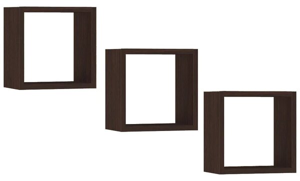 3 Sztuki Półek Ściennych Wenge A8-G86