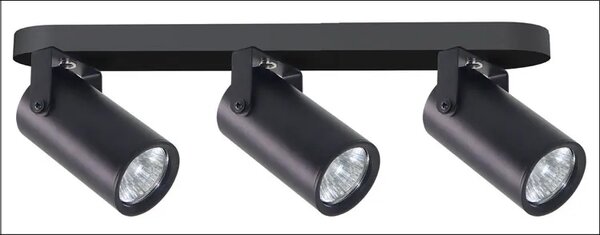 Czarna lampa sufitowa z 3 reflektorkami - Z072 F0-H60
