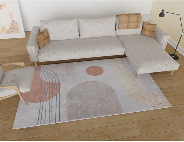 Pomarańczowo-kremowy dywan odpowiedni do prania 50x80 cm – Vitaus