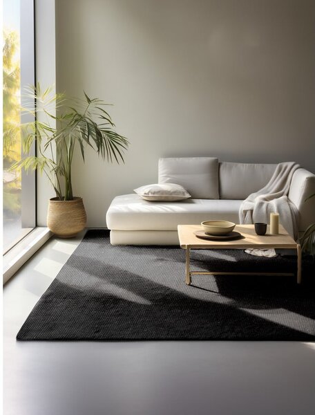 Czarny dywan z juty 120x170 cm Bouclé – Hanse Home
