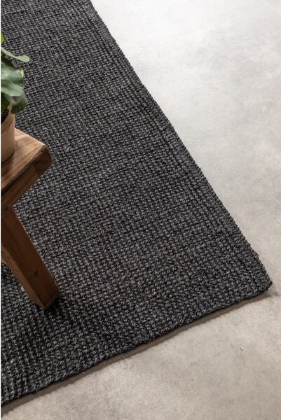 Czarny dywan z juty 120x170 cm Bouclé – Hanse Home